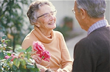 woman with roses