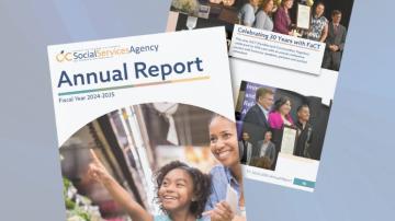 A cover and inside page of the 2024 - 2025 Annual Report