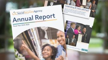 A cover and inside page of the 2024 - 2025 Annual Report