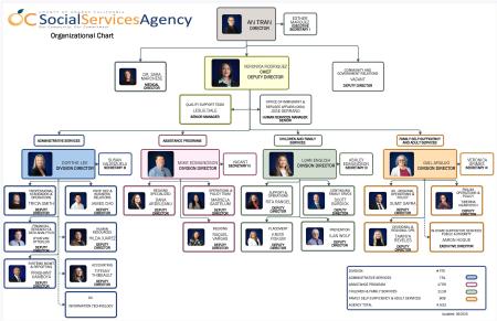 SSA organizational chart in a flow chart format